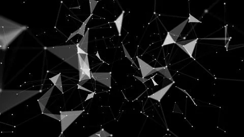 Technology digital abstract background. 3d Network particles and plexus wave. Ai 스톡 일러스트