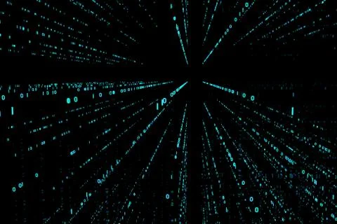 Technology digital array, big data transmission and storage Illustrazione stock