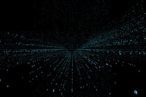 Technology digital array, big data transmission and storage Stock Illustration