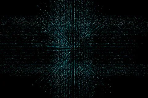 Technology digital array, big data transmission and storage Stock Illustration