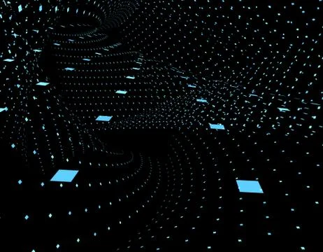 Technology digital array, big data transmission and storage Stock Illustration