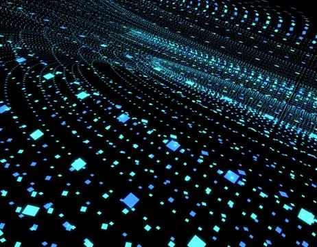 Technology digital array, big data transmission and storage Stock Illustration