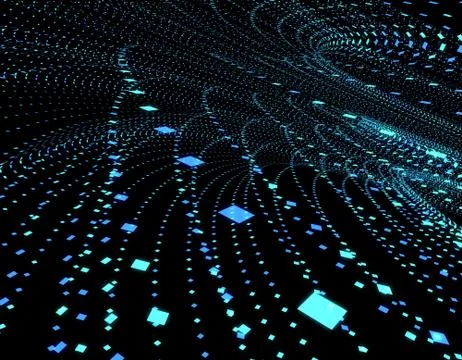 Technology digital array, big data transmission and storage Stock Illustration