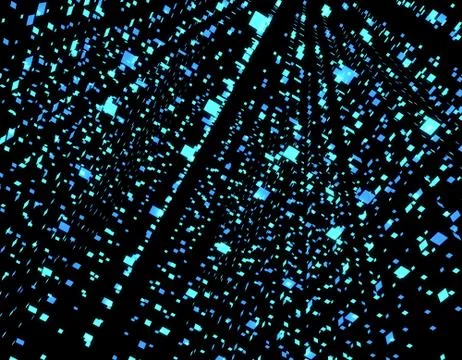 Technology digital array, big data transmission and storage Illustrazione stock