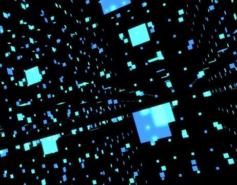 Technology digital array, big data transmission and storage Illustrazione stock