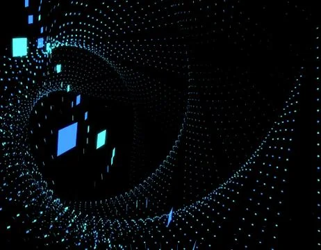 Technology digital array, big data transmission and storage Illustrazione stock