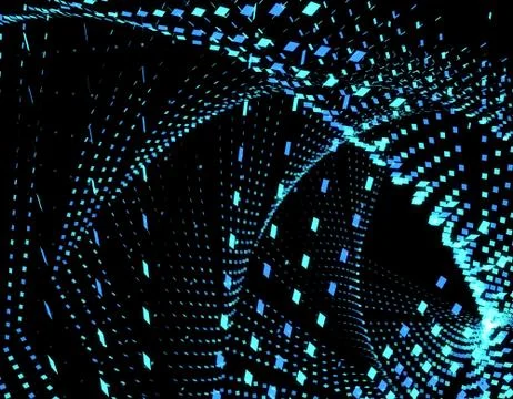 Technology digital array, big data transmission and storage Illustrazione stock