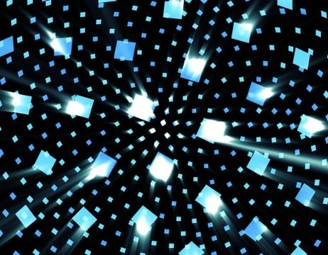 Technology digital array, big data transmission and storage Stock Illustration