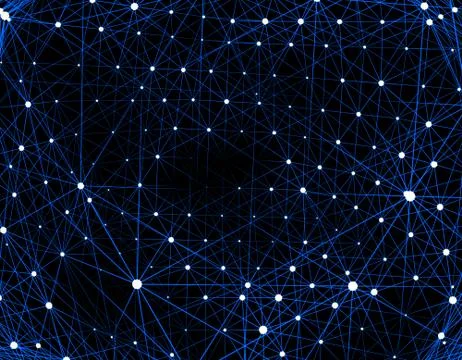 Technology digital array, big data transmission and storage Stock Illustration