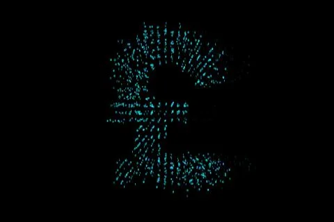 Technology digital array pound symbol, data transmission and storage Stock Illustration