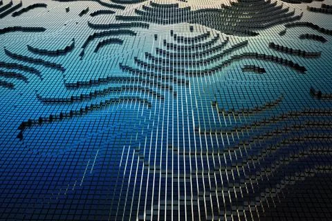 Technology digital background, big data storage Illustrazione stock