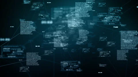 Technology Digital Big Data Connection, Digital Cyberspace, Digital Data Netw Stock Footage 201521939