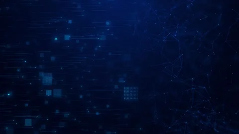 Technology digital binary code wave blue background Network Big Data Abstract Stock Footage 313885661