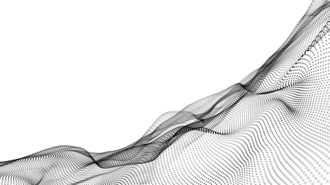 Technology digital black wave on white background. Stock Footage 146002126