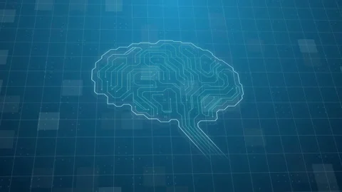 Technology digital brain with circuit board. Artificial intelligence AI Stock Footage 153417608