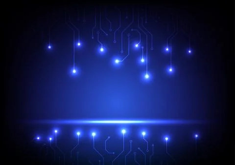 Technology Digital Circuit Background. Abstract data network and cyber. Stock Illustration