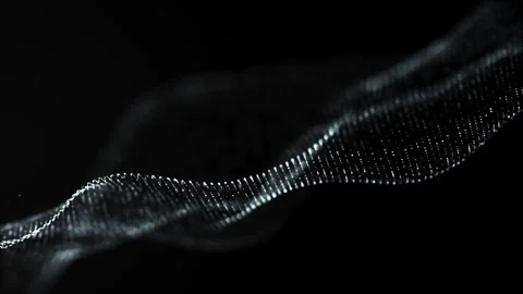 Technology digital connection flowing dots loop background Stock Footage 274420470