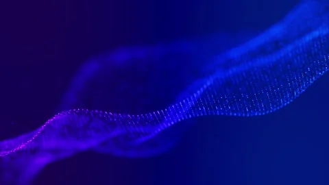 Technology digital connection flowing dots loop background Stock Footage 274420475