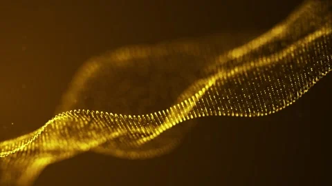 Technology digital connection flowing dots loop background Stock Footage 274420495