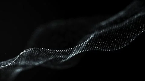 Technology digital connection flowing dots loop background Stock Footage 274420797