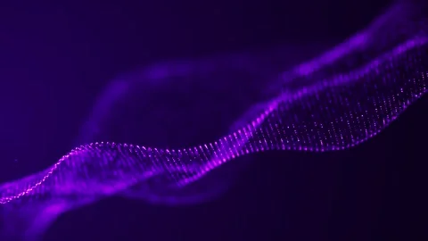 Technology digital connection flowing dots loop background Stock Footage 274420802