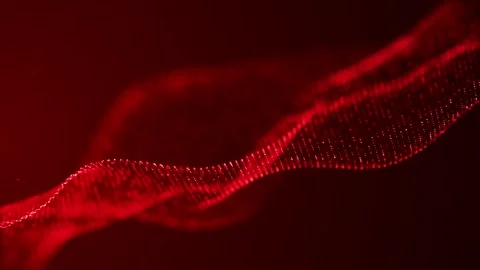Technology digital connection flowing dots loop background Stock Footage 274420812