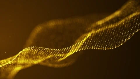 Technology digital connection flowing dots loop background Stock Footage 274420813