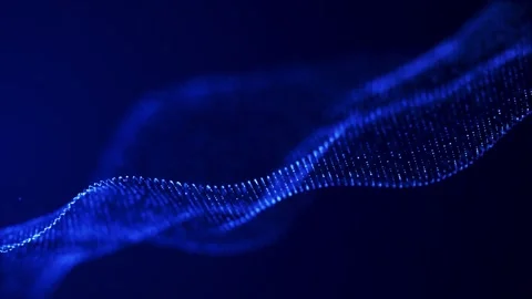 Technology digital connection flowing dots loop background Stock Footage 274420816