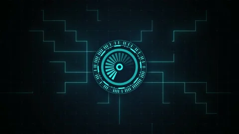 Technology digital control. Motion graphic footage element. Infographic contr Stock Footage 222397581