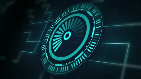 Technology digital control. Motion graphic footage element. Infographic contr Stock Footage 222397587