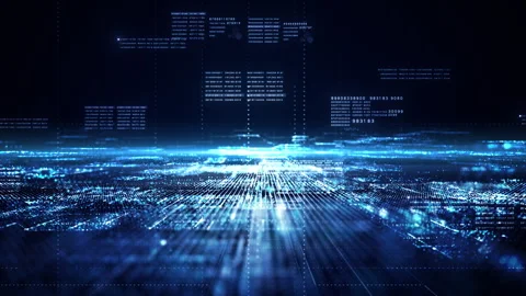 Technology digital cyberspace and digital data network connections concept. Stock Footage 247941634