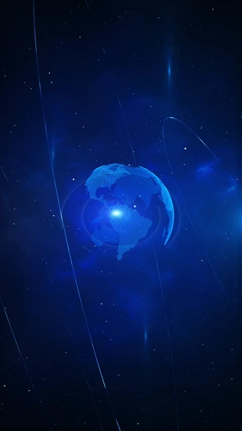 Technology digital cyberspace, Cyber digital technology abstract globe HUD 動画素材 312435832
