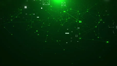 Technology digital cyberspace data network connection 4K motion Stock Footage 300094458