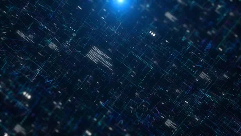 Technology digital cyberspace data storage network simulation platform Vídeo Stock 329828271