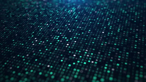 Technology digital data of computer code numbers binary, Technology Stock Footage 280092568