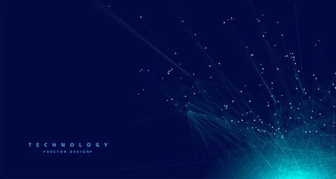 Technology digital data mesh network background Stock Illustration