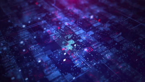 Technology digital data network background, Futuristic digital data Stock Footage 280092190
