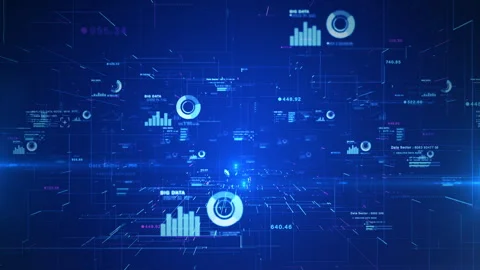 Technology digital data network connection and data analytics, big data Stock Footage 310865914