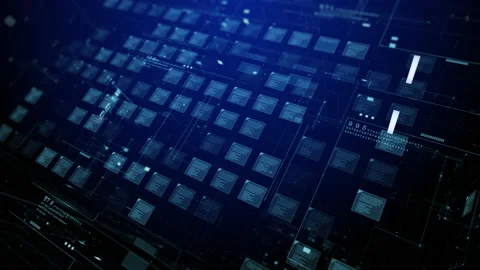 Technology Digital Data Network Connections, Big data Analysis Stock Footage 234255611