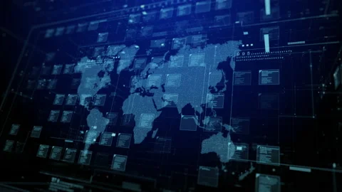 Technology Digital Data Network Connections, Big data Analysis Stock Footage 234256239