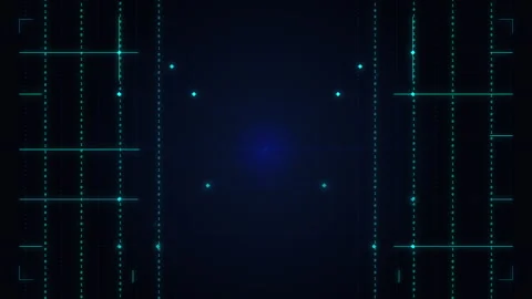 Technology digital data network cyber abstract motion graphic loop Stock Footage 347214405