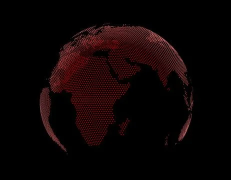Technology digital earth, global big data transmission and network link 스톡 일러스트