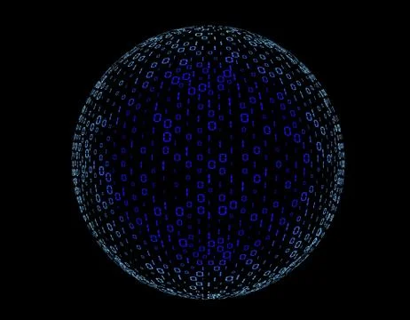 Technology digital earth, global big data transmission and network link Illustrazione stock