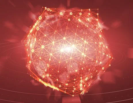 Technology digital earth, global big data transmission and network link イラスト素材