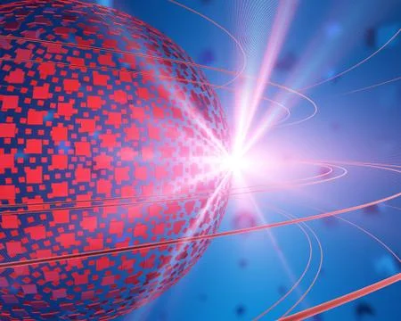 Technology digital earth, global big data transmission and network link 스톡 일러스트