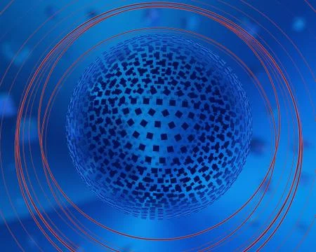Technology digital earth, global big data transmission and network link 스톡 일러스트