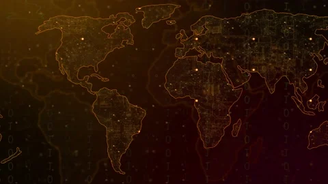 Technology digital earth map background ... | Stock Video | Pond5