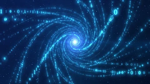 Technology digital flow vortex tunnel shuttle Stock Footage 305014820