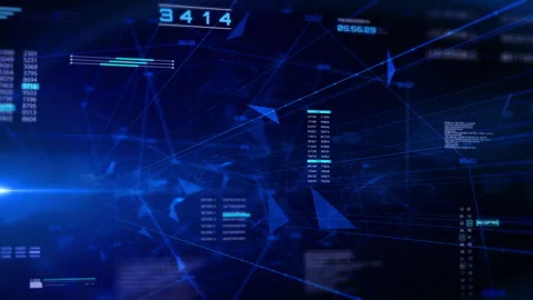 Technology digital futuristic cyberspace data network 4K motion Stock Footage 261557871