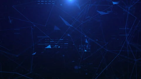 Technology digital futuristic cyberspace data network structure 4K motion Stock Footage 266913106